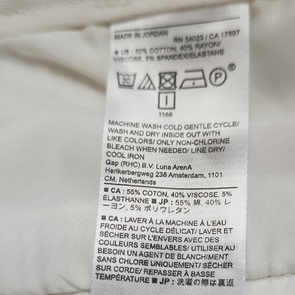 Banana Republic Cream With Black Pin Strip Pants, Classic Detailing - Picture 3 of 13